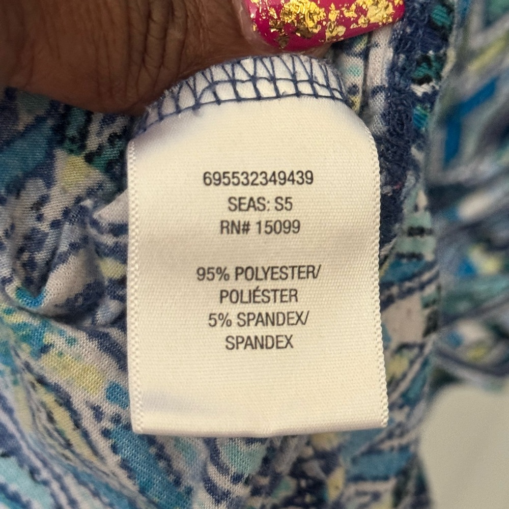 Elegant Blue Patterned Maxi Dress - Picture 4 of 5